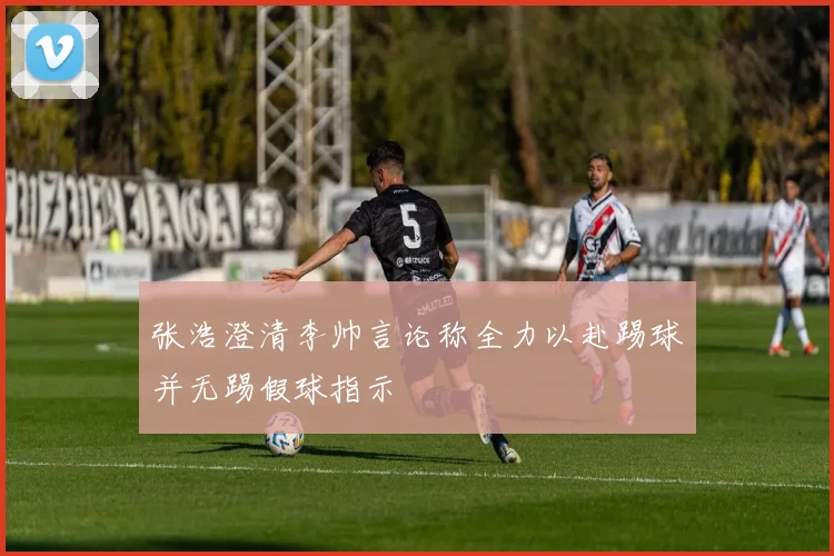 张浩澄清李帅言论称全力以赴踢球并无踢假球指示